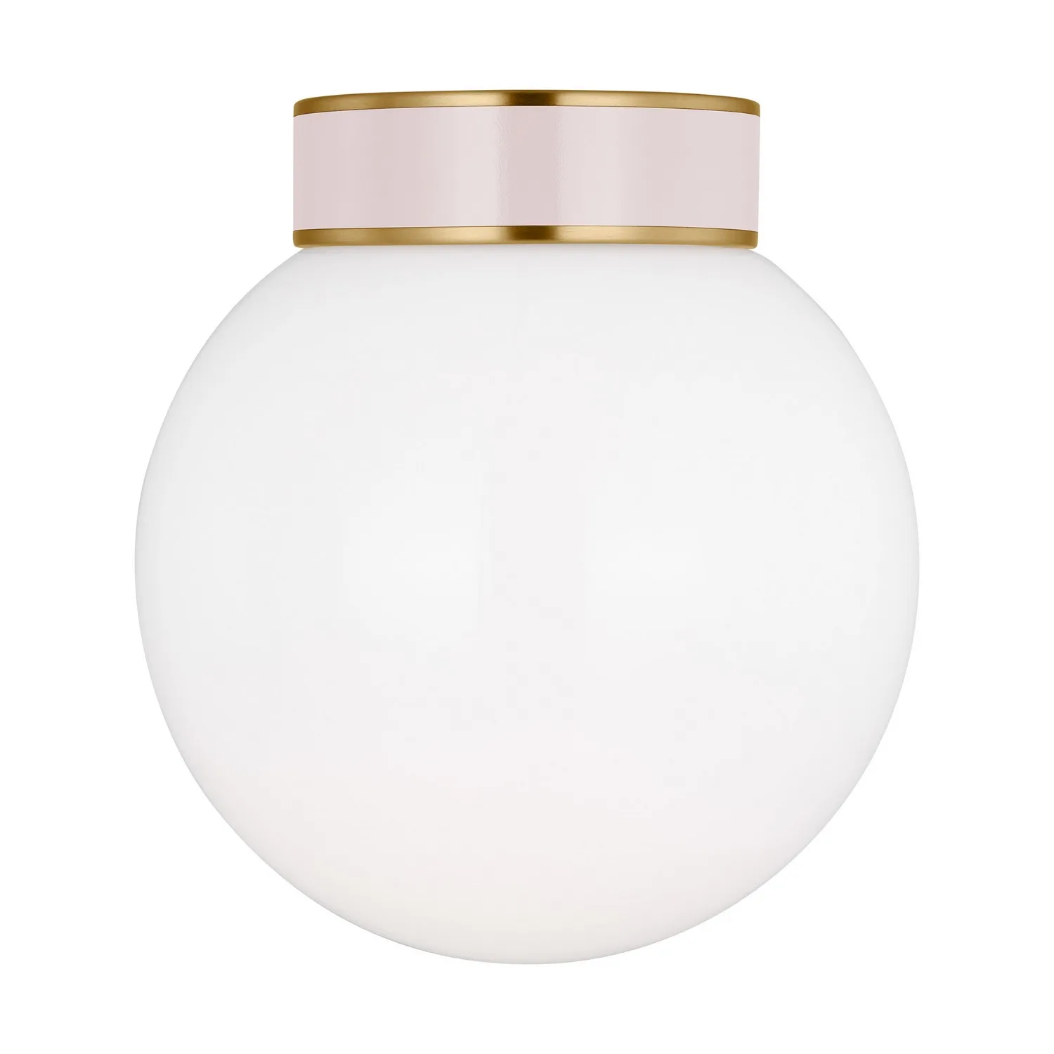 Monroe One Light Flush Mount in Burnished Brass