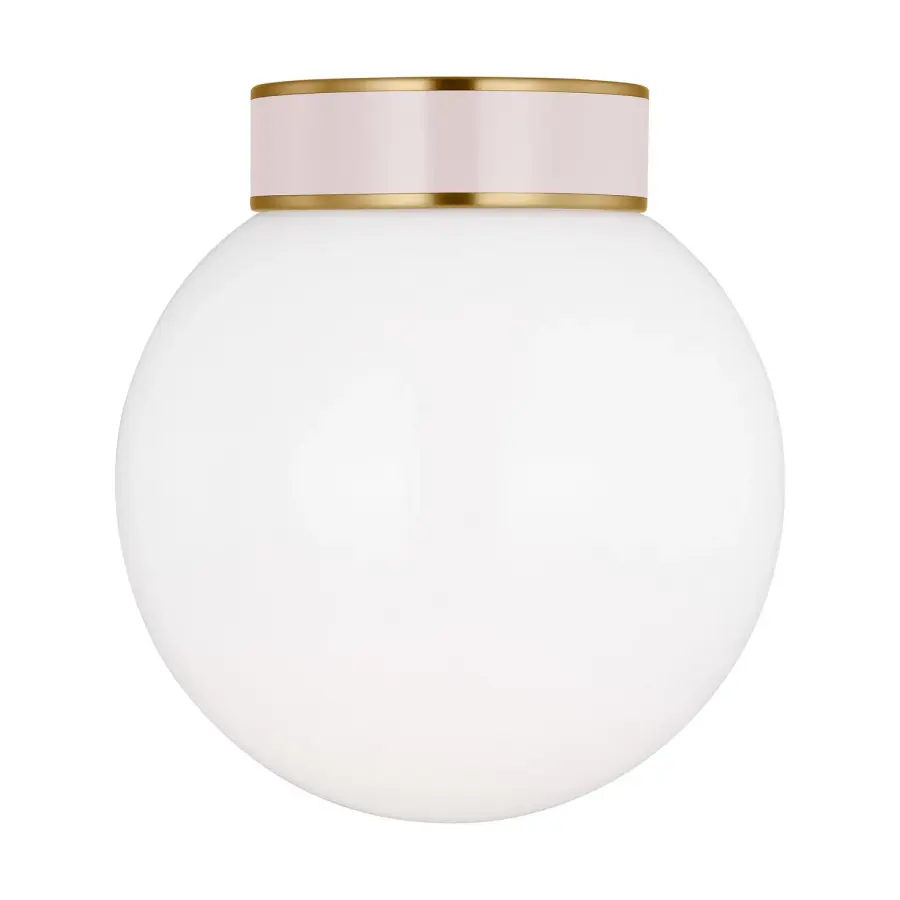 Monroe One Light Flush Mount in Burnished Brass