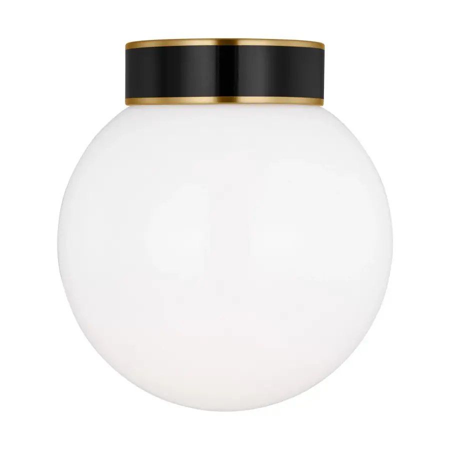Monroe One Light Flush Mount in Burnished Brass