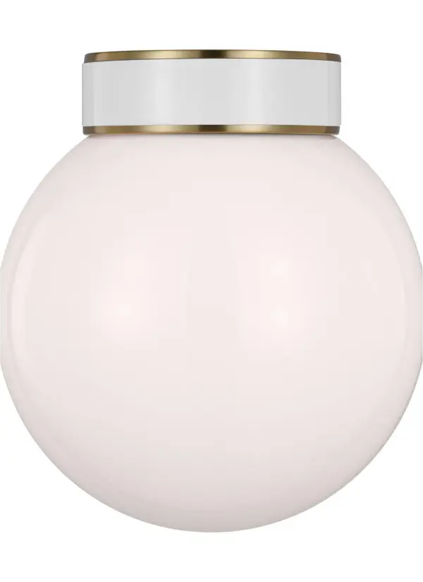 Monroe One Light Flush Mount in Burnished Brass