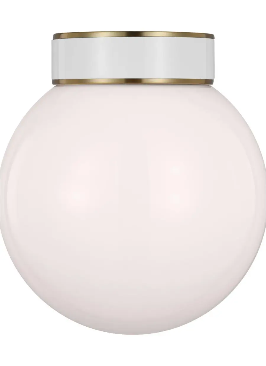 Monroe One Light Flush Mount in Burnished Brass