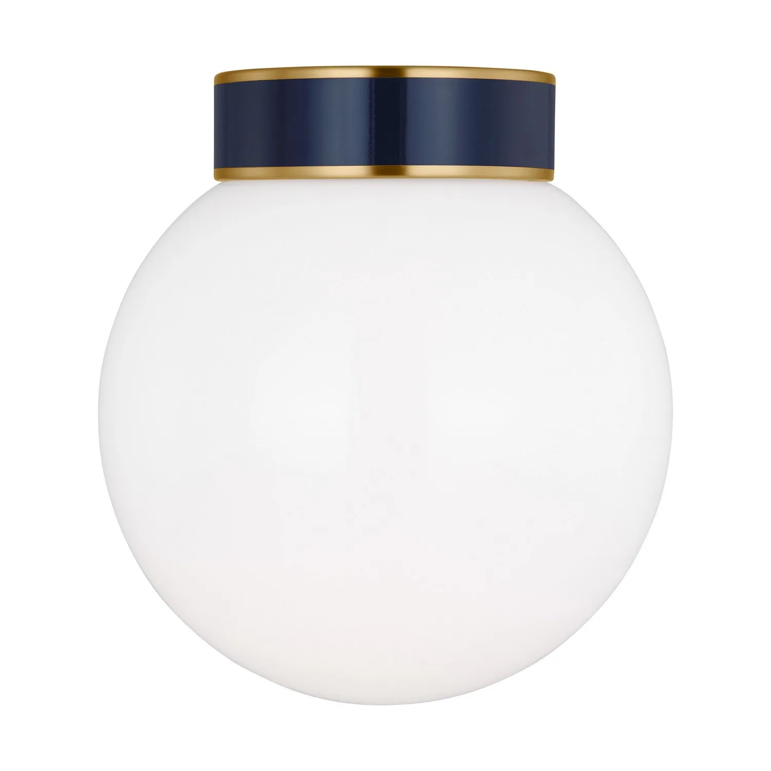 Monroe One Light Flush Mount in Burnished Brass