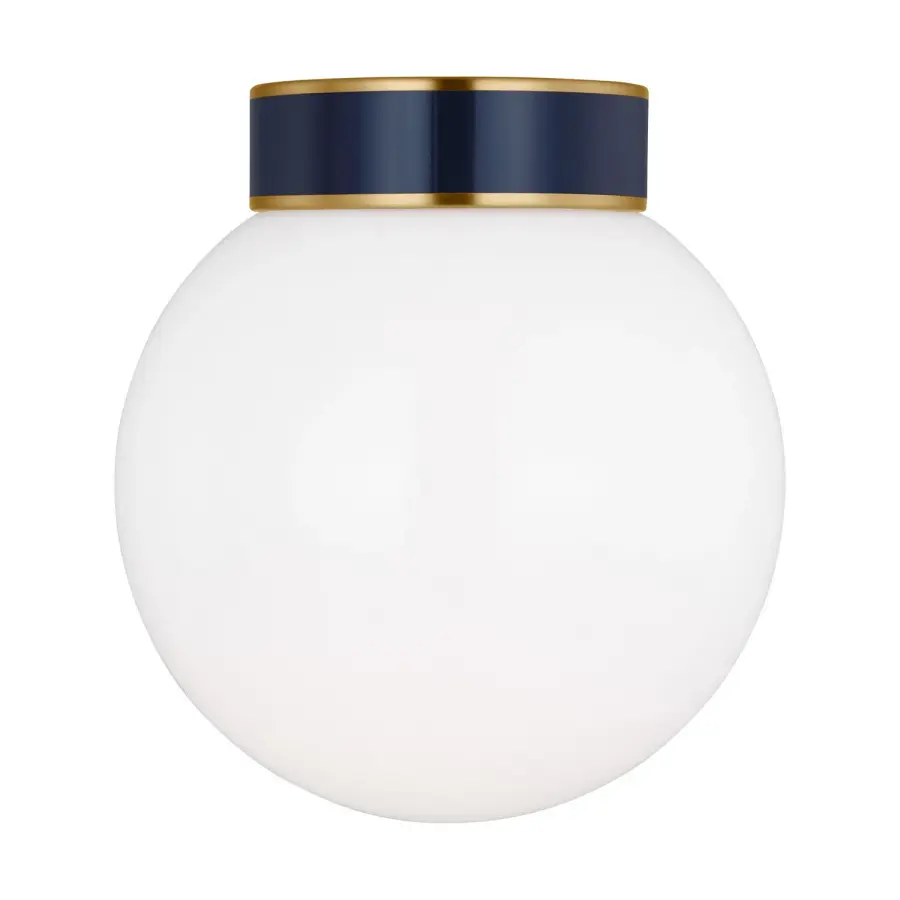 Monroe One Light Flush Mount in Burnished Brass