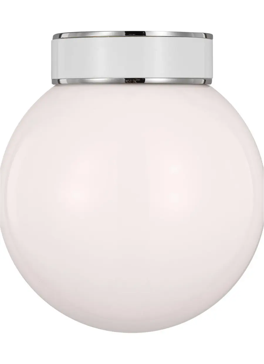 Monroe One Light Flush Mount in Polished Nickel