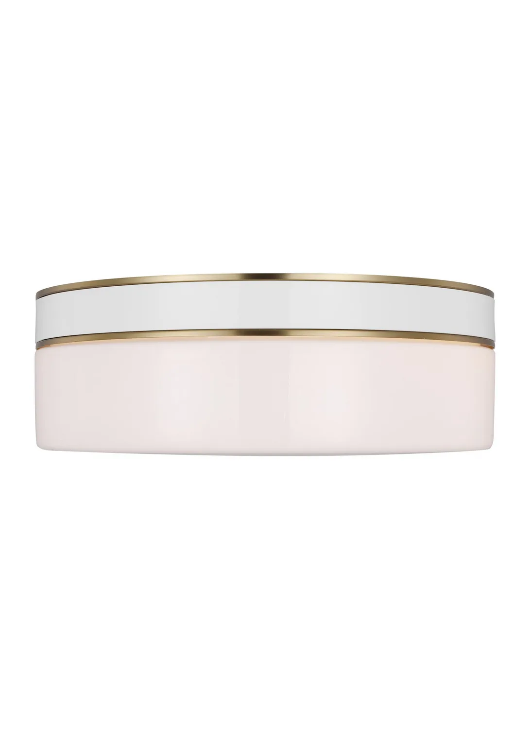 Monroe Two Light Flush Mount in Burnished Brass