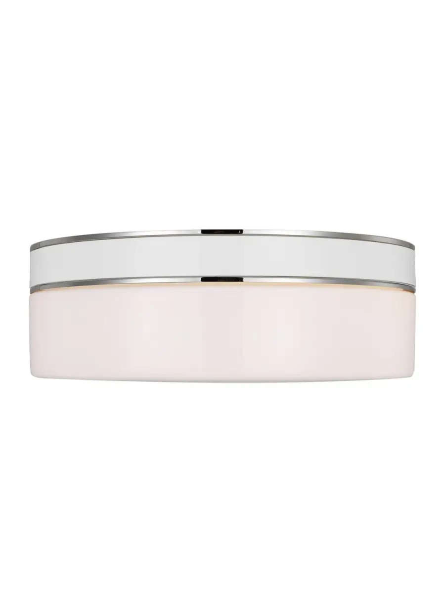Monroe Two Light Flush Mount in Polished Nickel