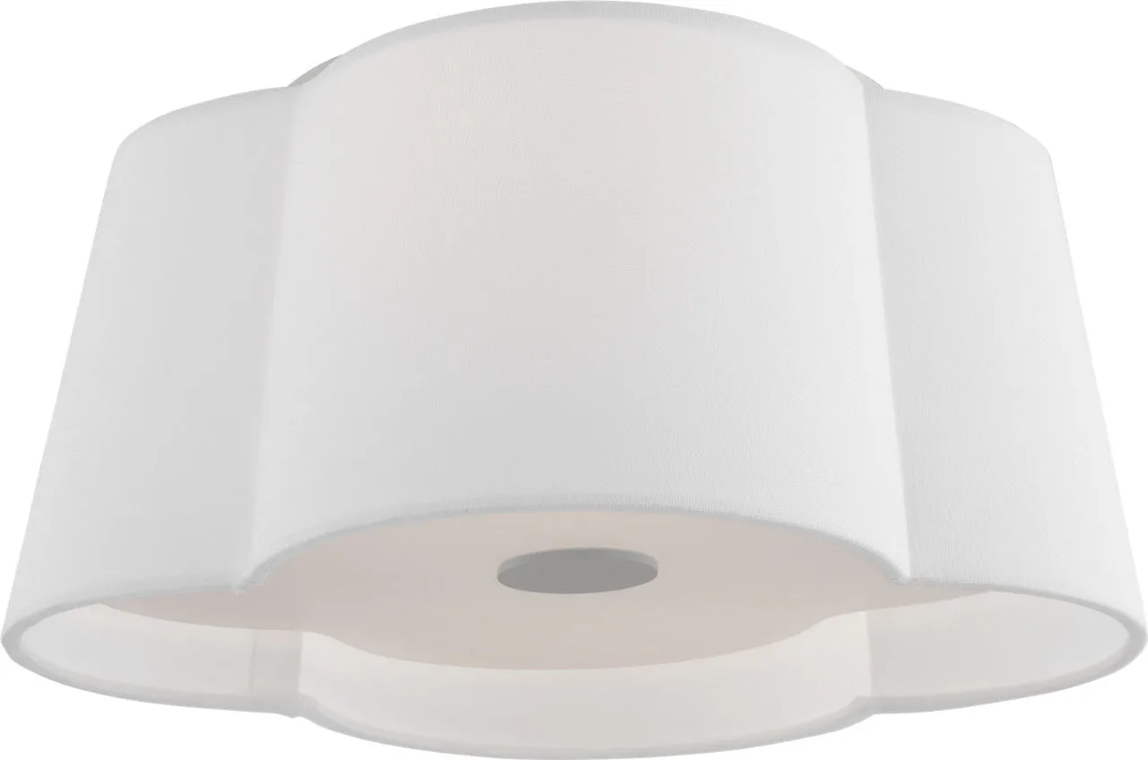 Bronte Two Light Flush Mount in Burnished Brass