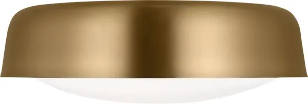 Draper Two Light Flush Mount in Burnished Brass - Image 1
