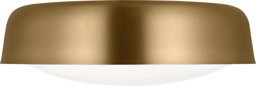 Draper Two Light Flush Mount in Burnished Brass - Image 1