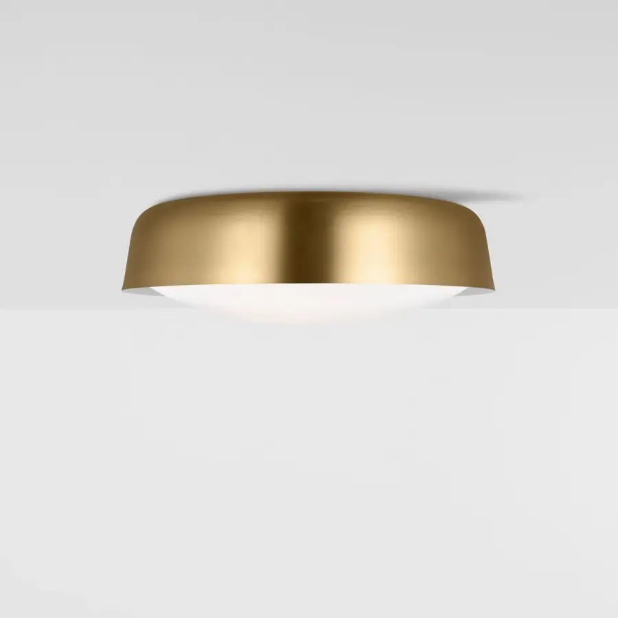 Draper Two Light Flush Mount in Burnished Brass - Image 2