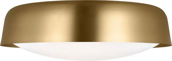 Draper Two Light Flush Mount in Burnished Brass - Image 4