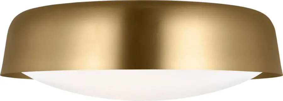 Draper Two Light Flush Mount in Burnished Brass - Image 4
