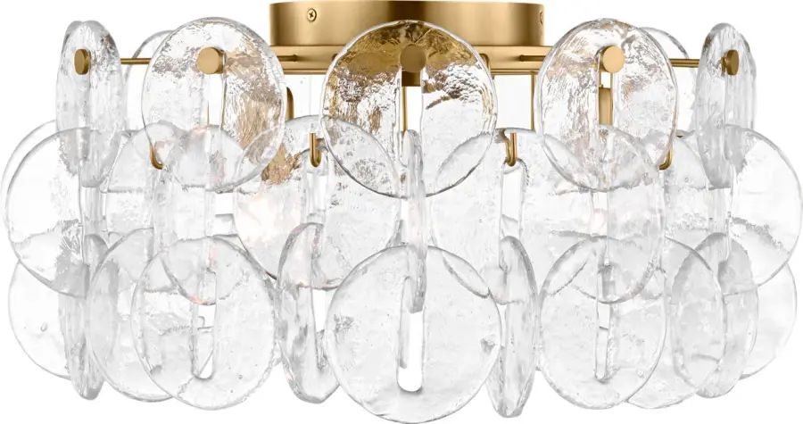 Candace 21" Flush Mount in Burnished Brass - Image 1
