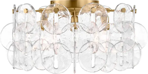 Candace 21" Flush Mount in Burnished Brass - Image 2