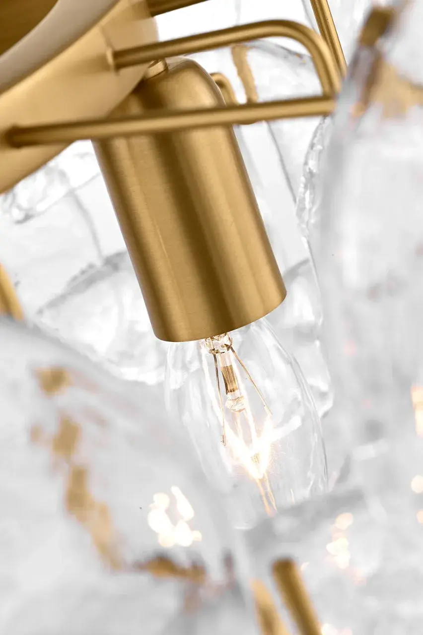 Candace 21" Flush Mount in Burnished Brass - Image 4