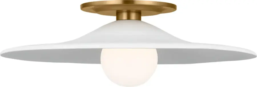 Endicott 16" Flush Mount in Burnished Brass - Image 1