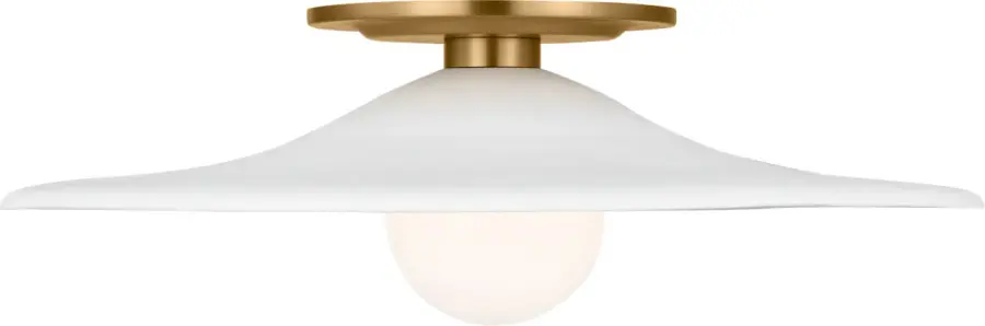 Endicott 16" Flush Mount in Burnished Brass - Image 2