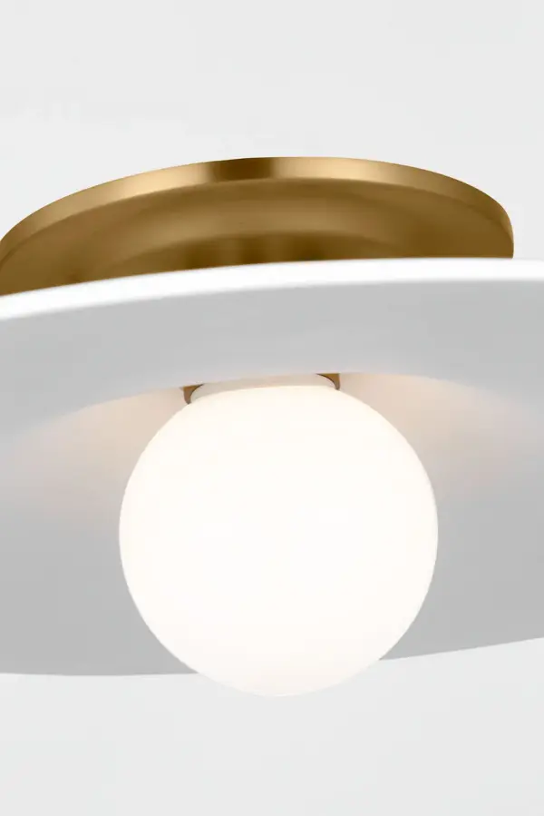 Endicott 16" Flush Mount in Burnished Brass - Image 4