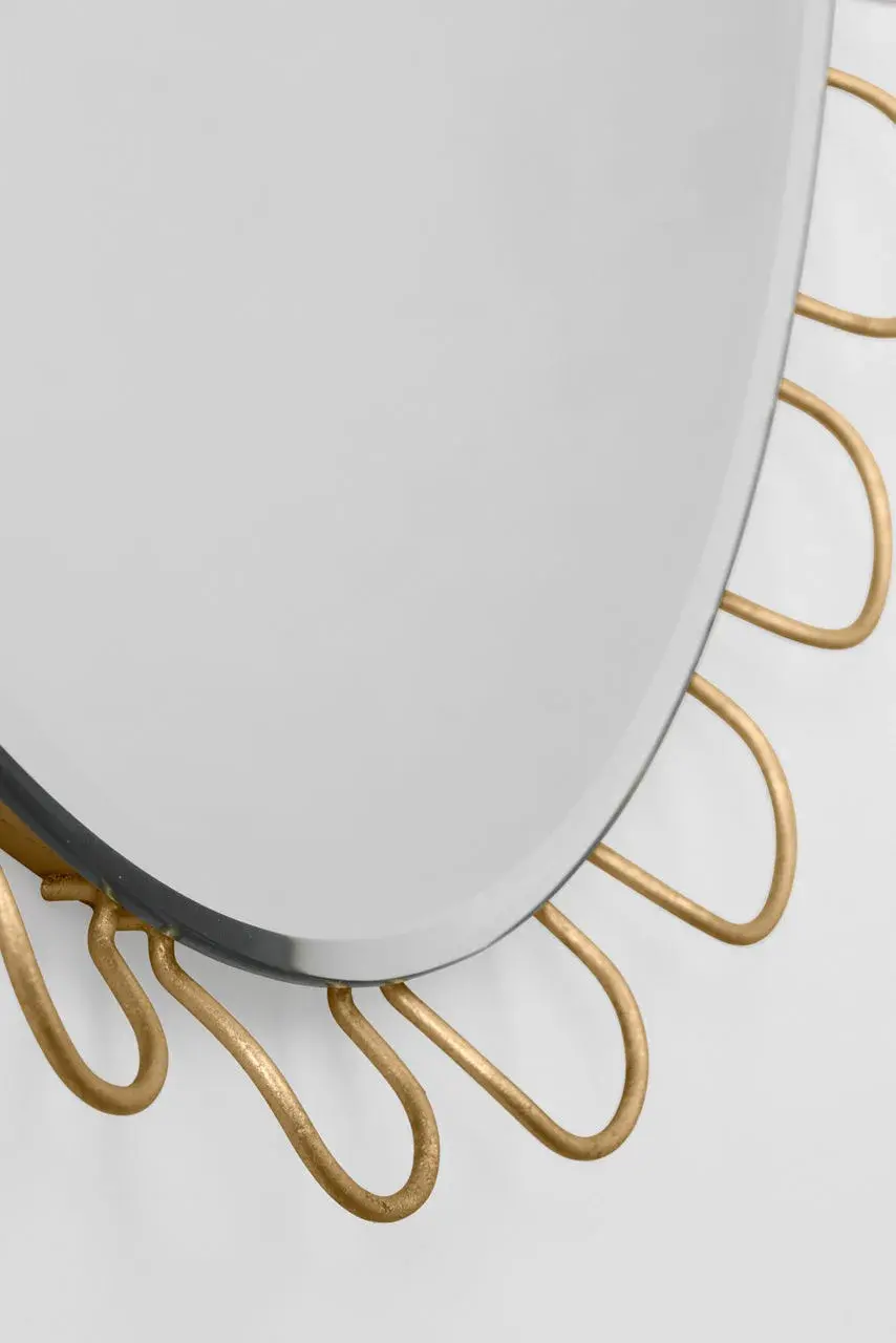 Tirreno 24" x 31" Oval Mirror in Gild - Image 2