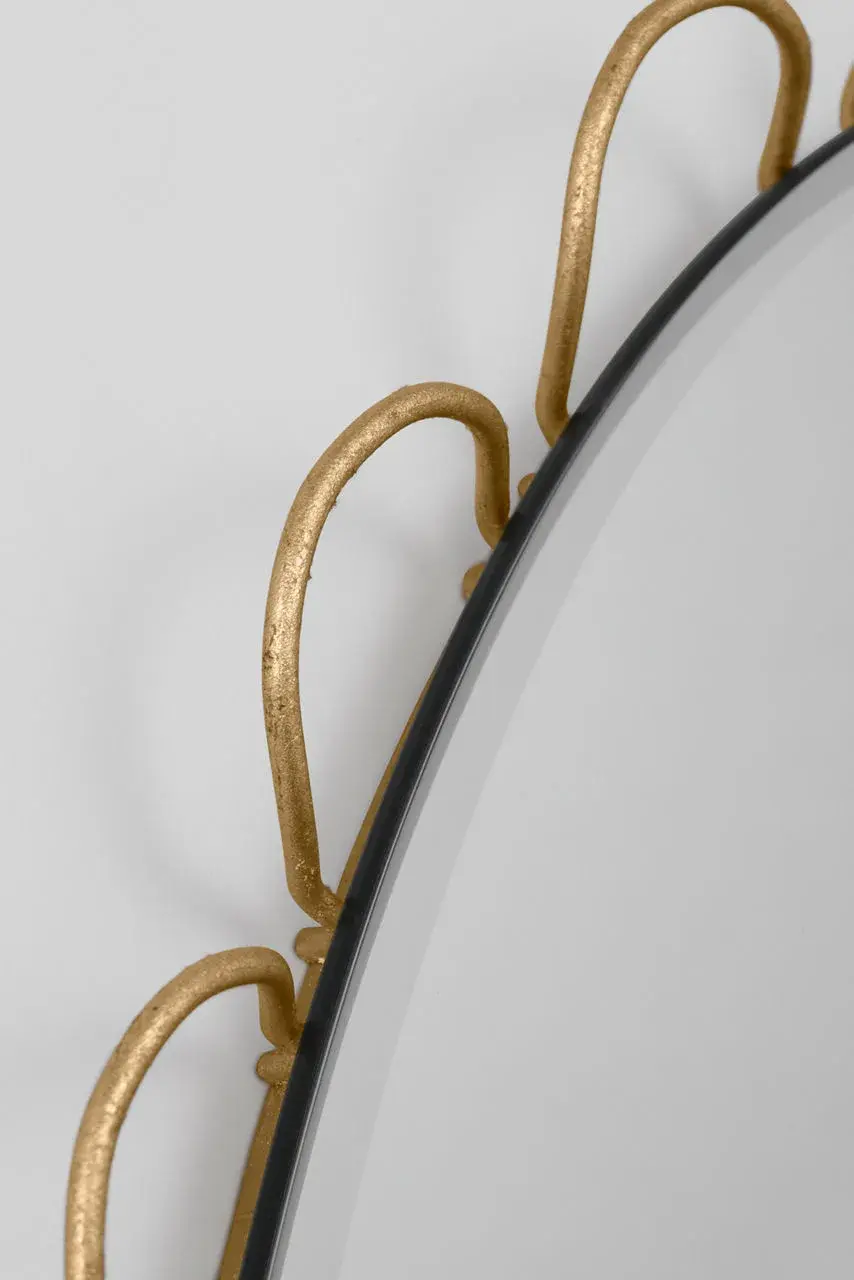 Tirreno 24" x 31" Oval Mirror in Gild - Image 4