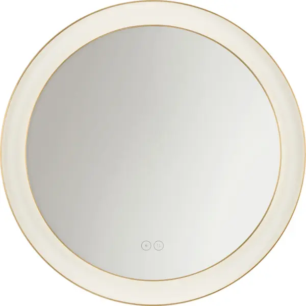 The Chopin 24" Round Illuminated Mirror combines functional lighting with sophisticated design. Its burnished brass frame adds warmth and luxury to any space while providing even, flattering illumination.