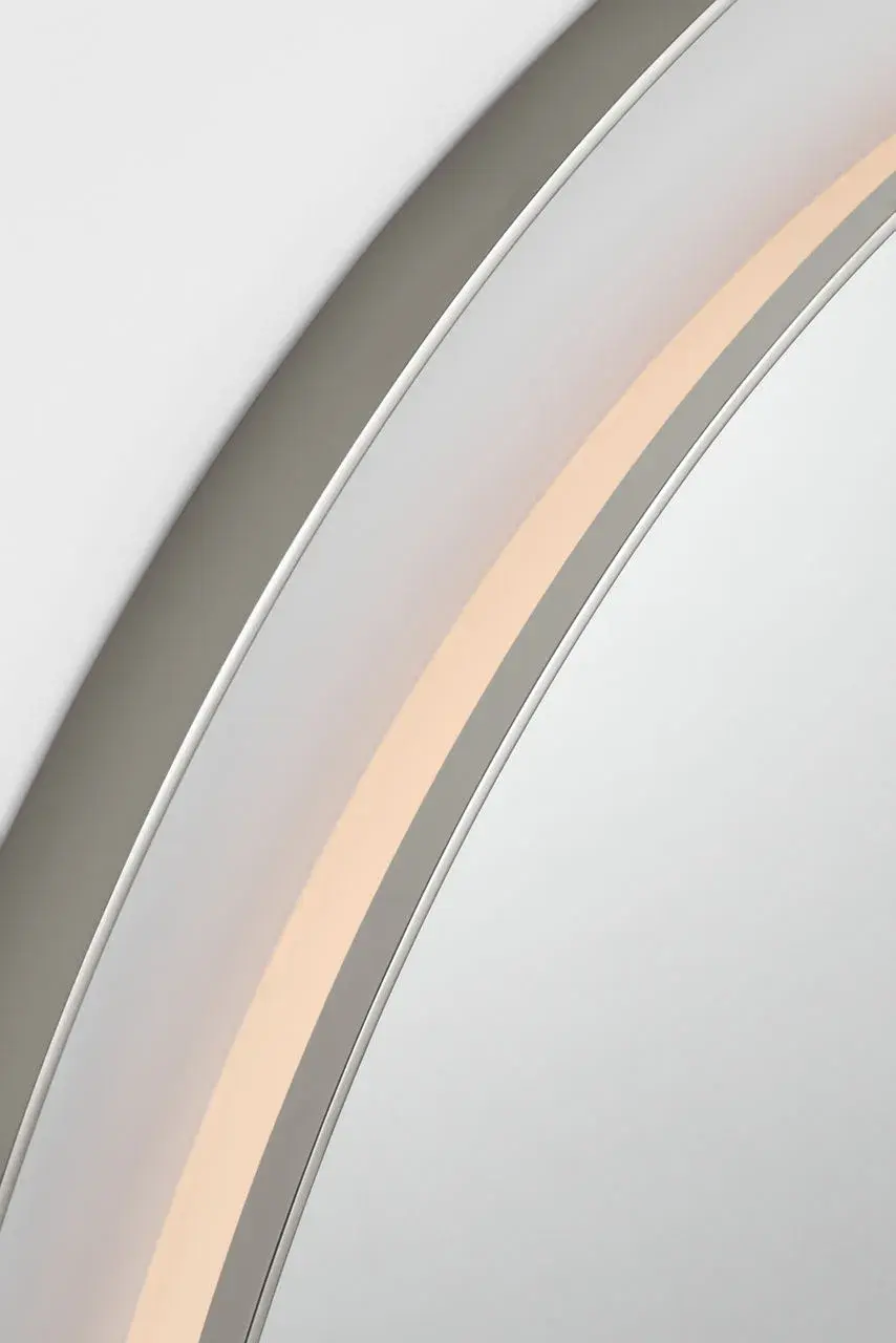 Chopin 36" Round Illuminated Mirror in Polished Nickel - Image 4