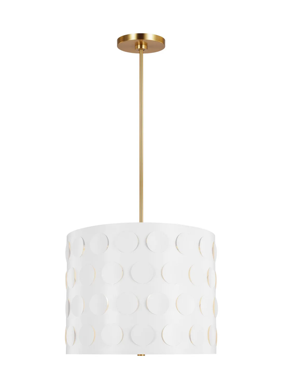 Dottie Three Light Pendant in Burnished Brass