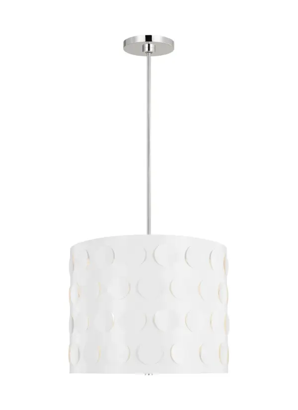 Dottie Three Light Pendant in Polished Nickel