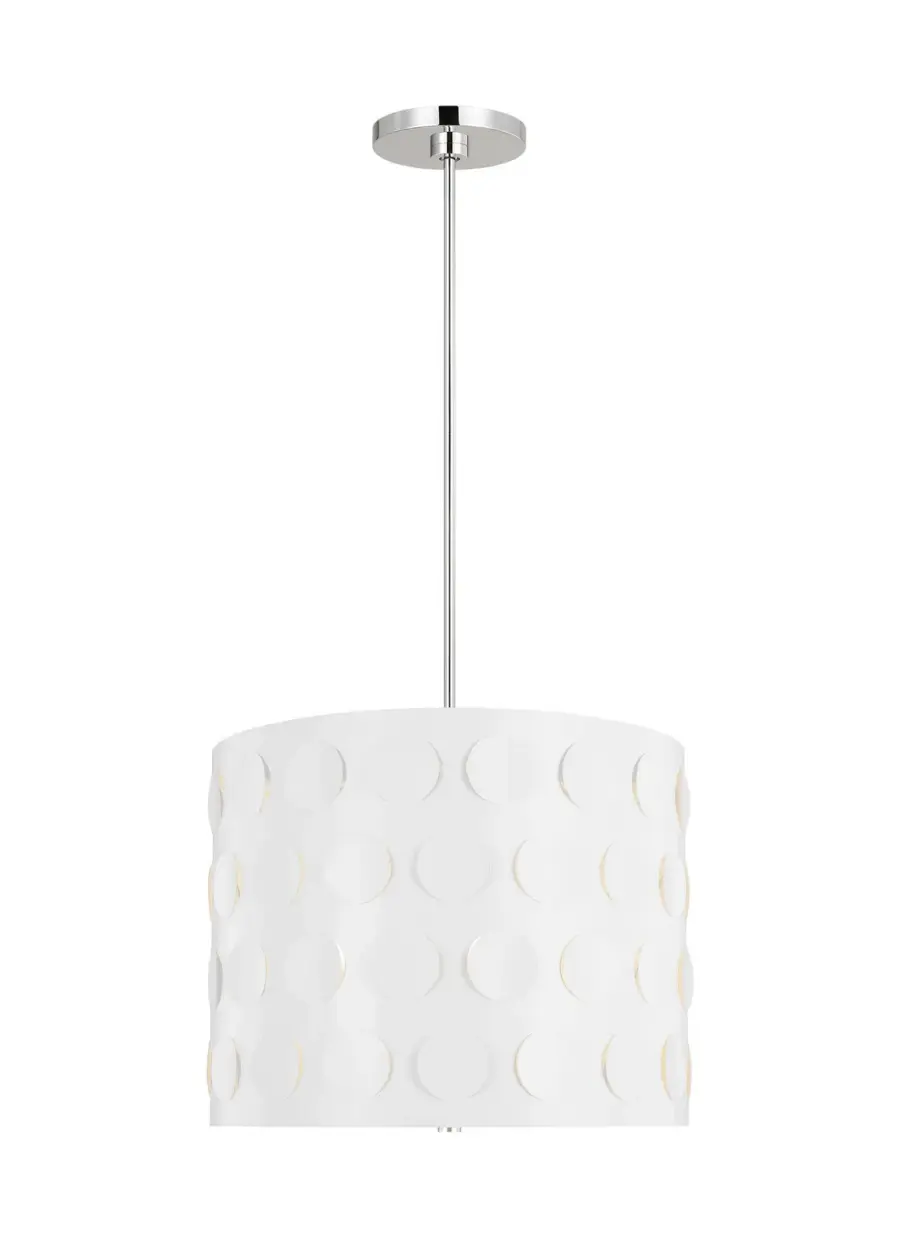 Dottie Three Light Pendant in Polished Nickel