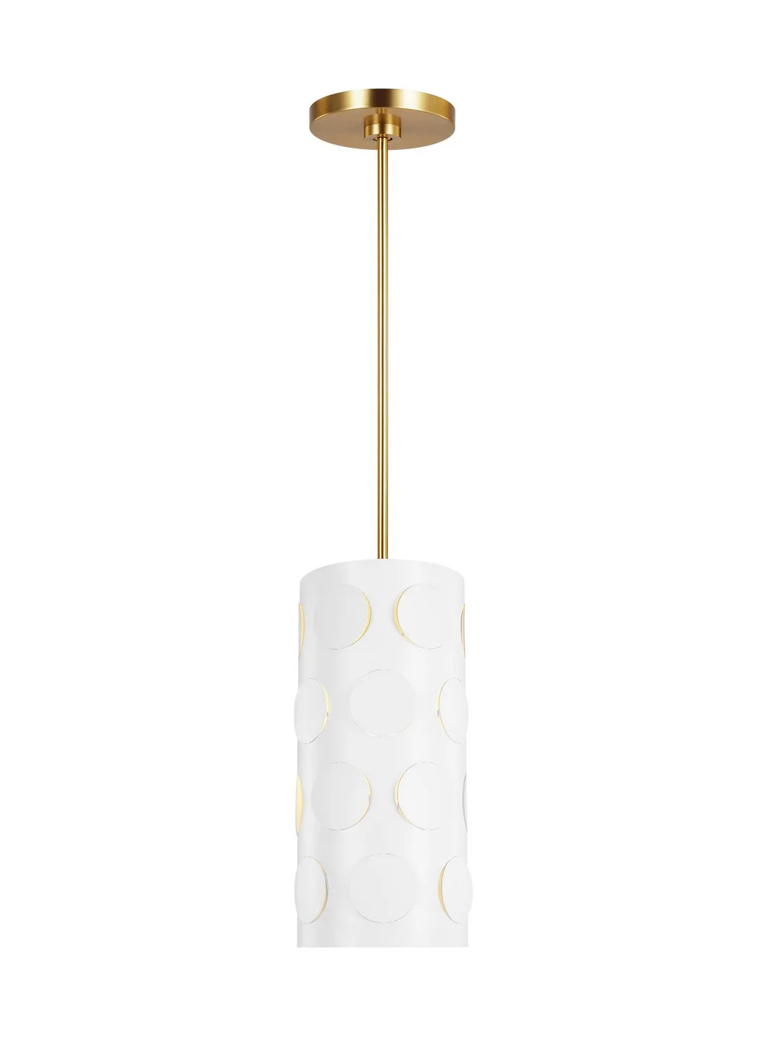 Dottie One Light Pendant in Burnished Brass