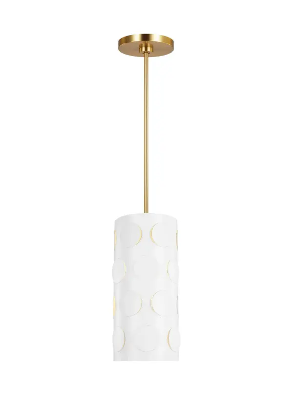 Dottie One Light Pendant in Burnished Brass