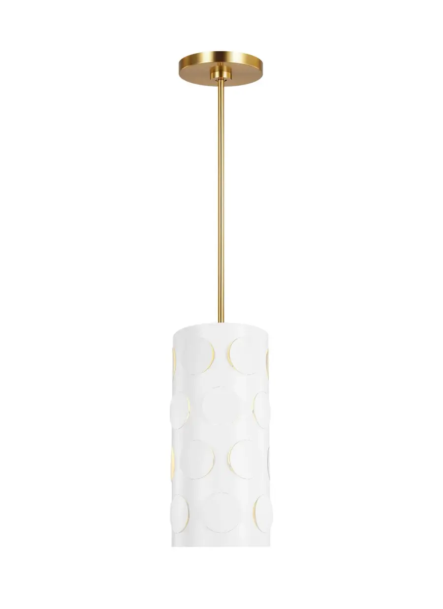 Dottie One Light Pendant in Burnished Brass