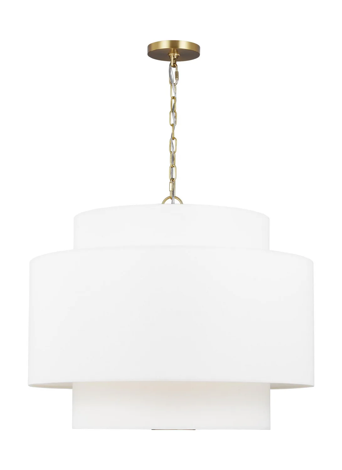 Sawyer Three Light Pendant in Burnished Brass