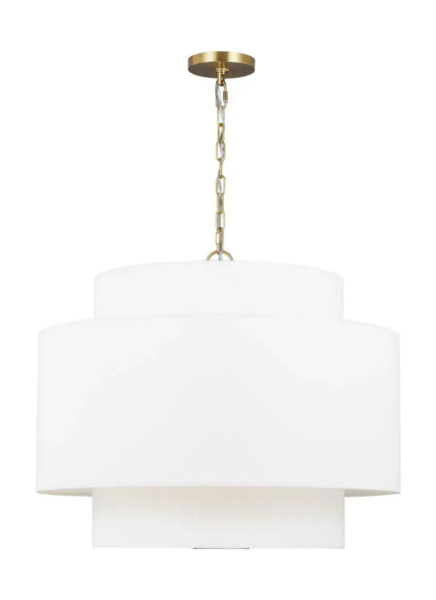 Sawyer Three Light Pendant in Burnished Brass