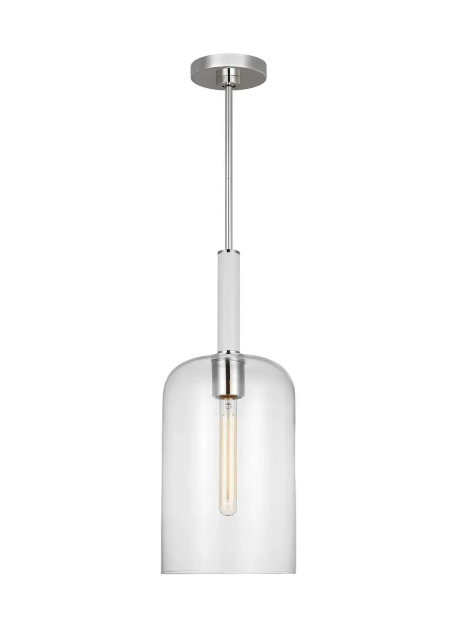 Monroe One Light Pendant in Polished Nickel