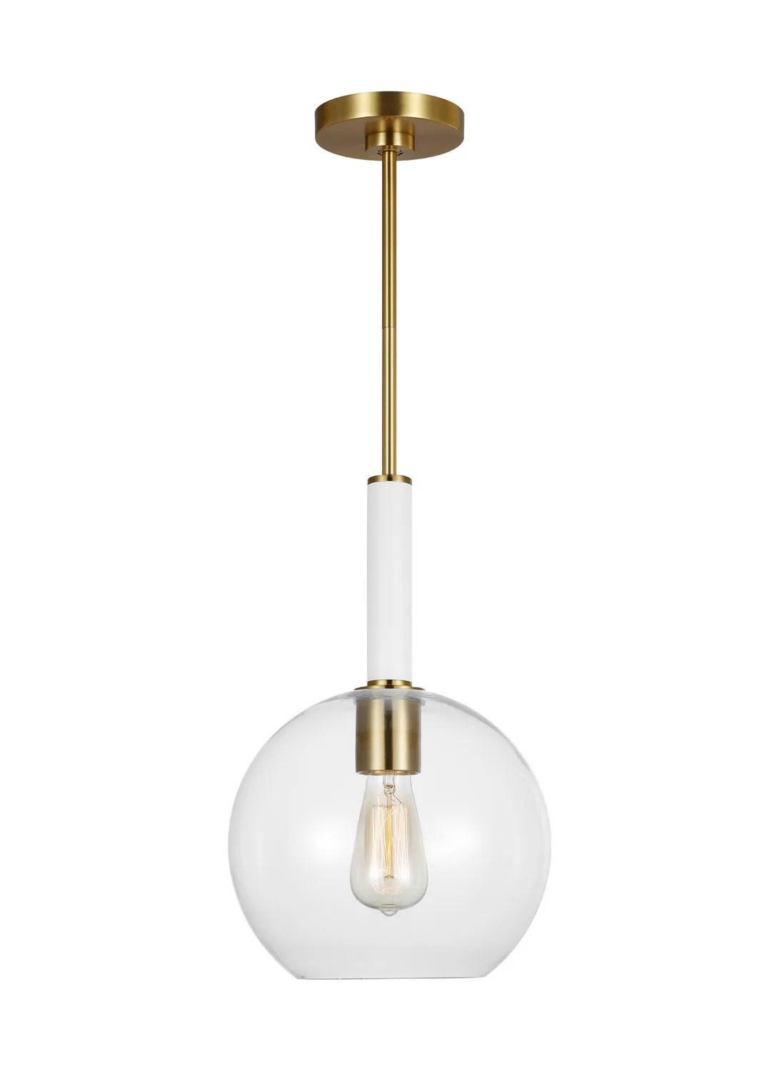 Monroe One Light Pendant in Burnished Brass