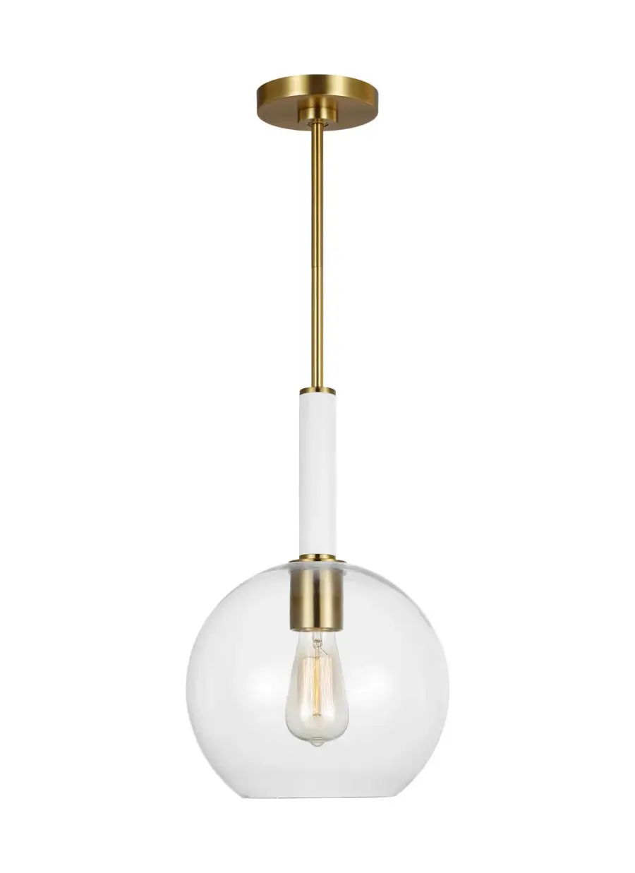 Monroe One Light Pendant in Burnished Brass
