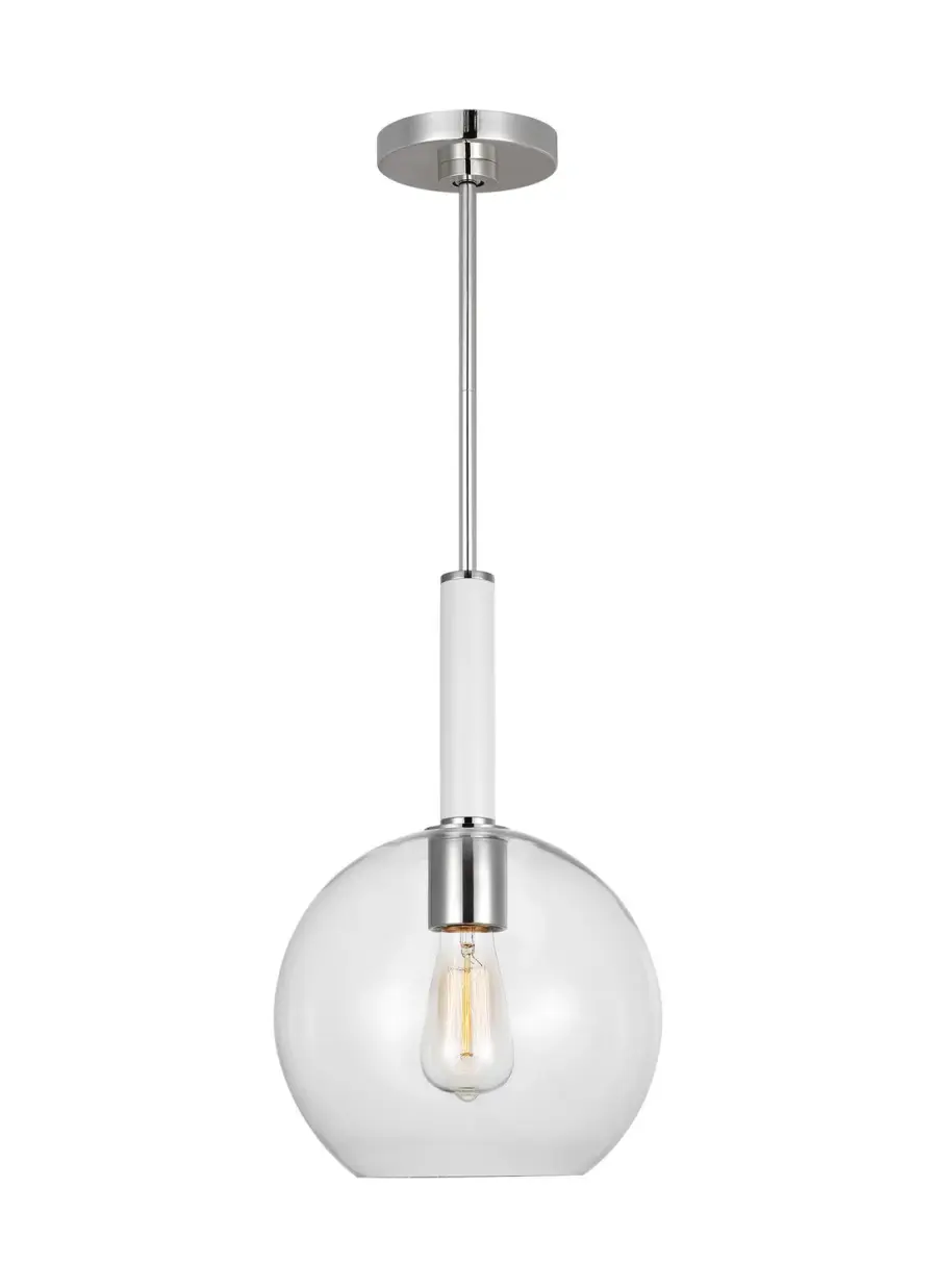 Monroe One Light Pendant in Polished Nickel