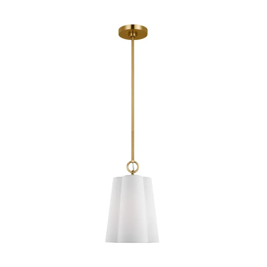 Bronte One Light Pendant in Burnished Brass