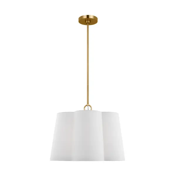Bronte Three Light Pendant in Burnished Brass