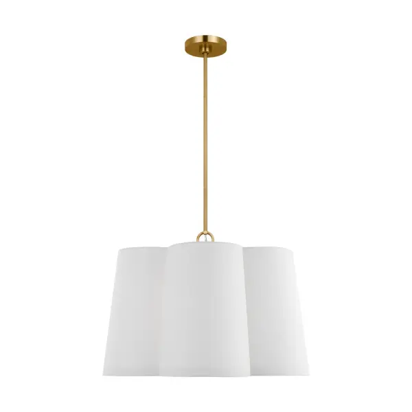 Bronte Four Light Pendant in Burnished Brass