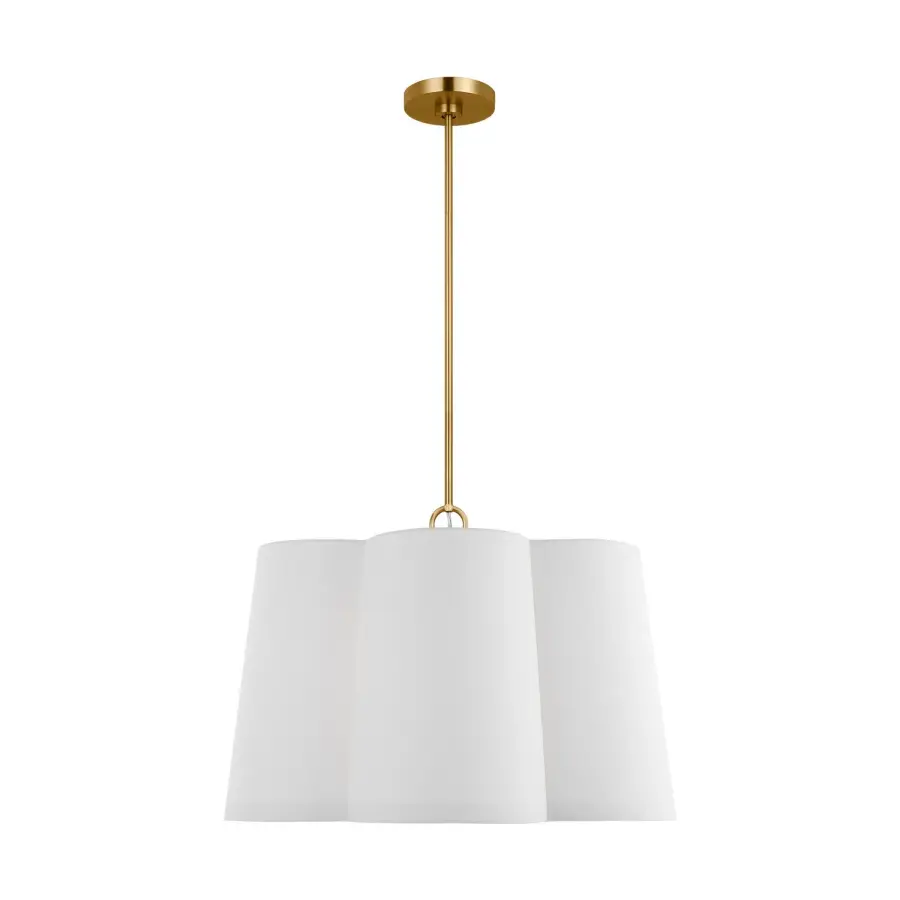 Bronte Four Light Pendant in Burnished Brass