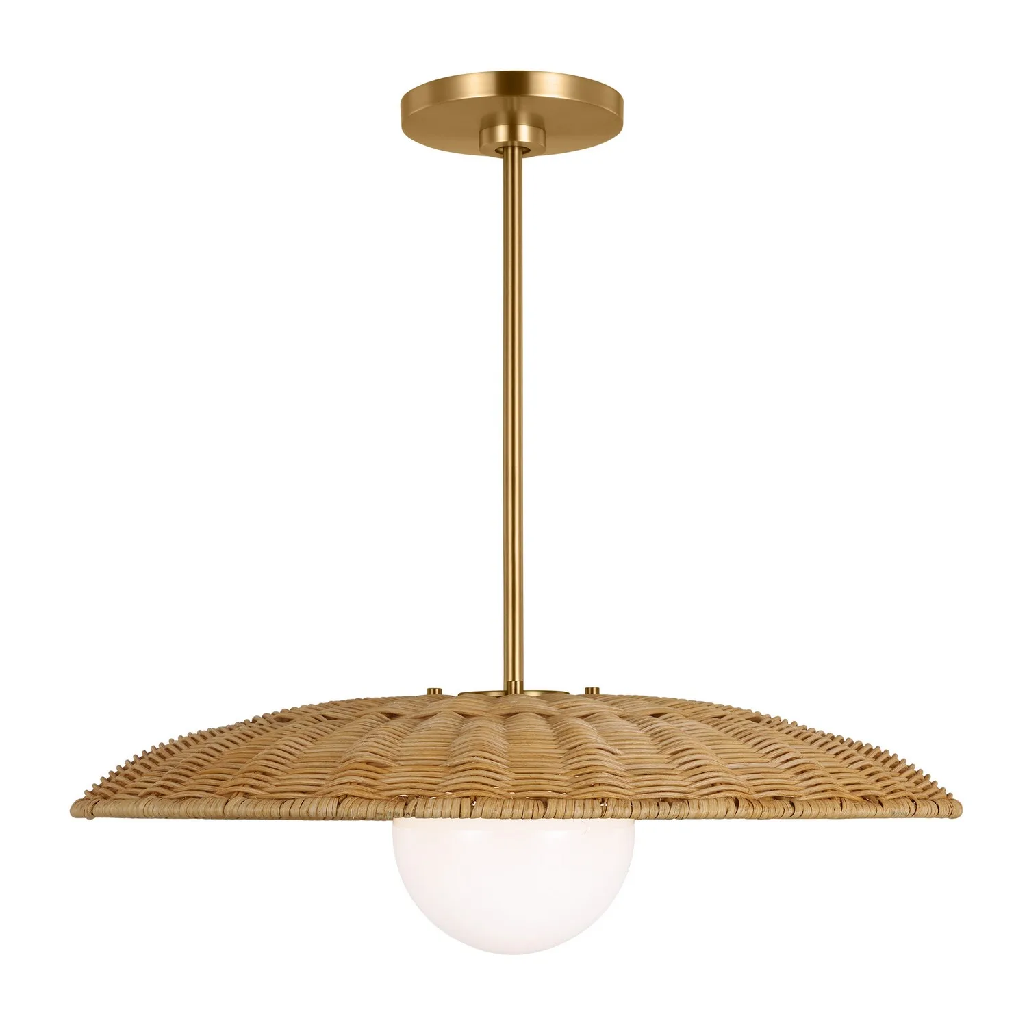 Mari One Light Pendant in Burnished Brass