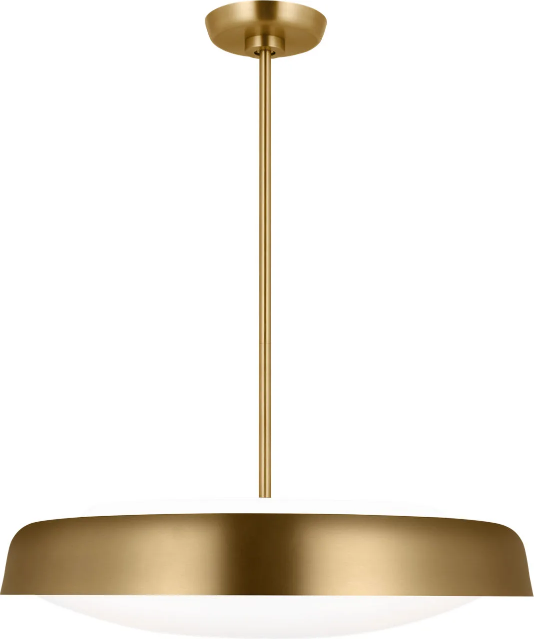 Draper Three Light Pendant in Burnished Brass