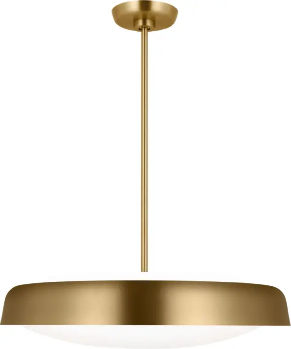 Draper Three Light Pendant in Burnished Brass - Image 1