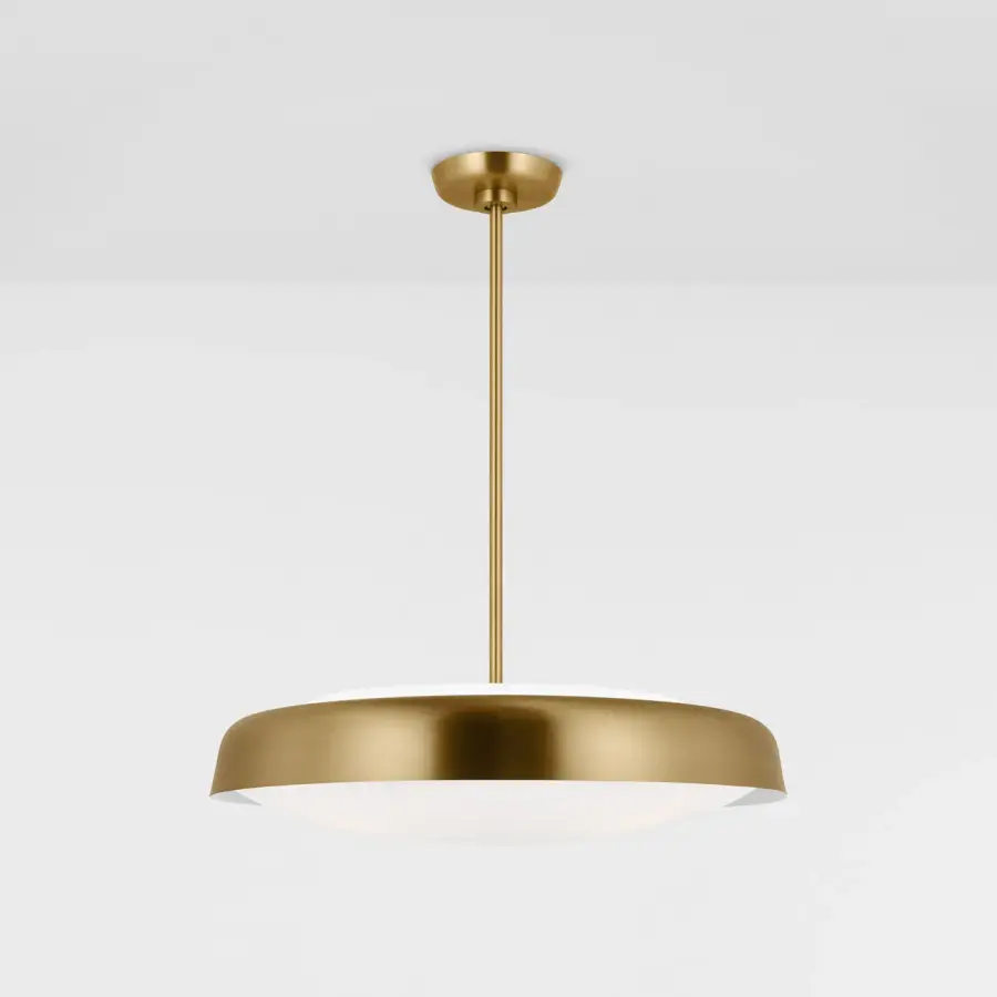 Draper Three Light Pendant in Burnished Brass - Image 2