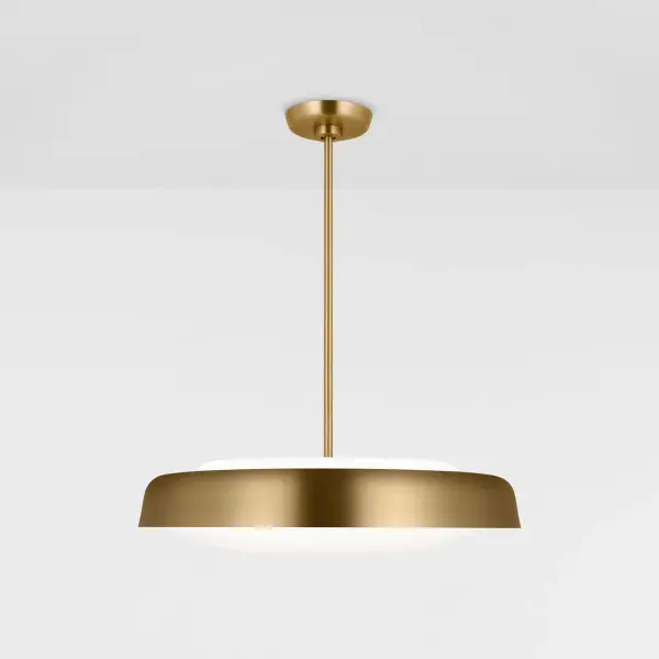 Draper Three Light Pendant in Burnished Brass - Image 3