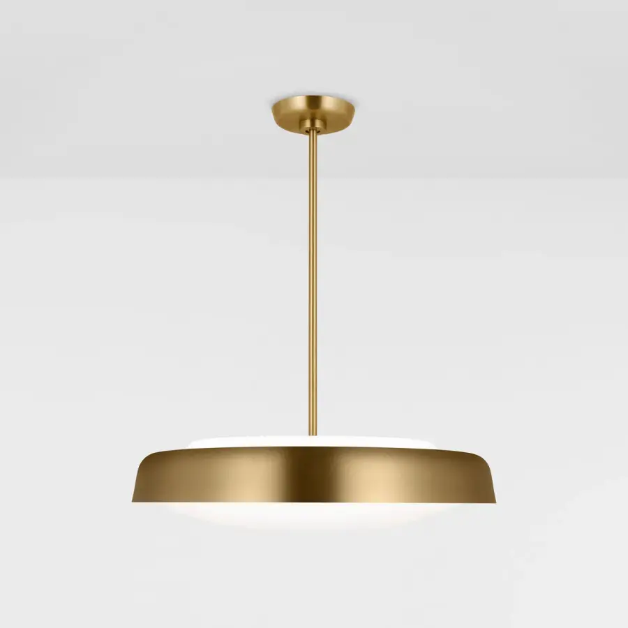 Draper Three Light Pendant in Burnished Brass - Image 3