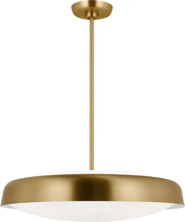 Draper Three Light Pendant in Burnished Brass - Image 4