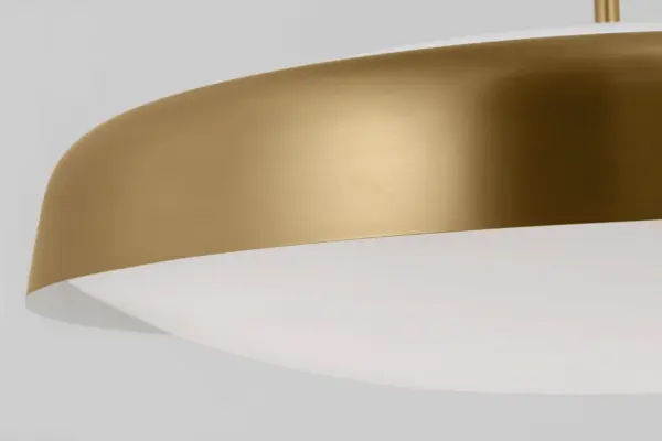 Draper Three Light Pendant in Burnished Brass - Image 6
